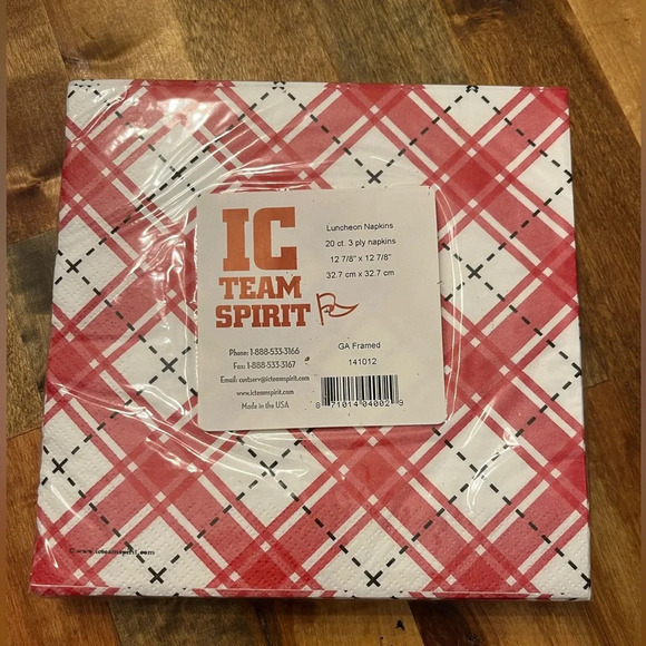 NWT Lot of 4 - 20 Ct GEORGIA BULLDOG NAPKINS, UGA, GO Dawgs! - Picture 3 of 3